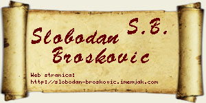 Slobodan Brošković vizit kartica